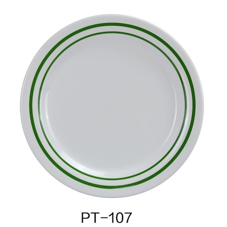Yanco 7.25 in. Pine Tree Round Dinner Plate, 48PK PT-107